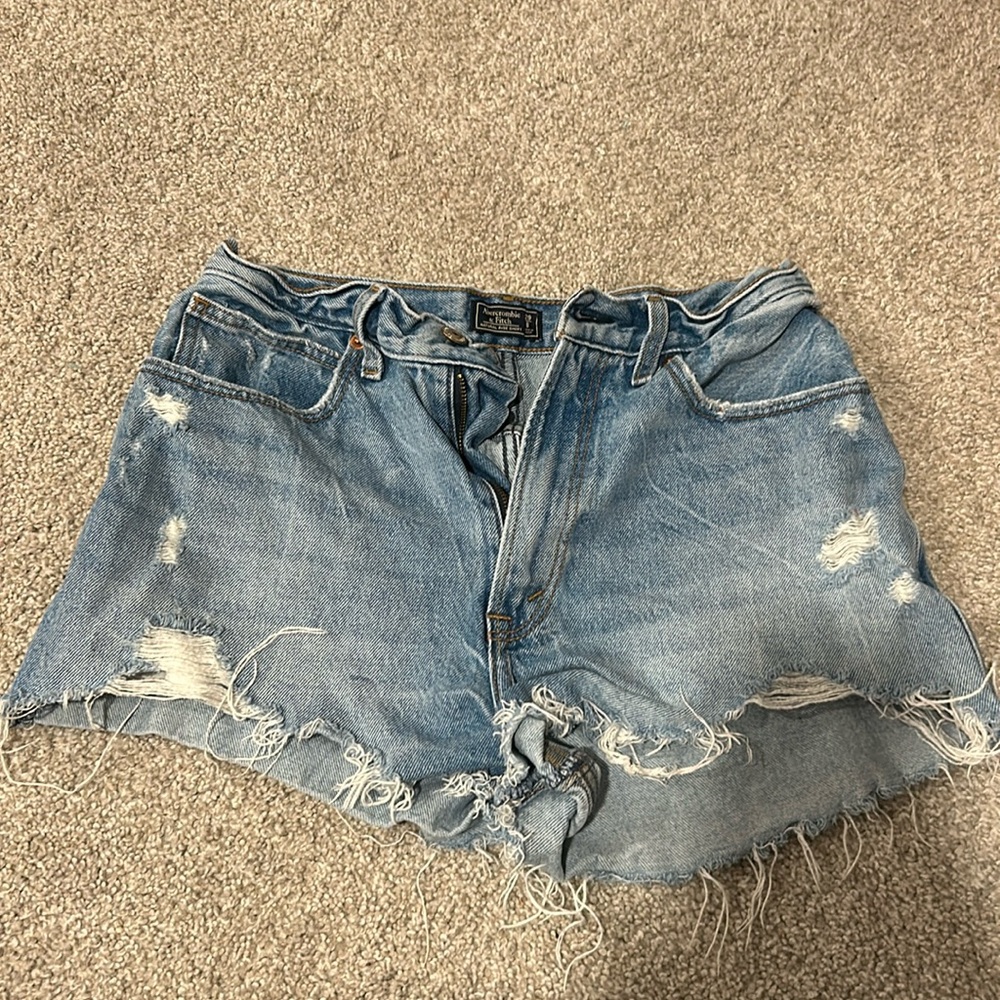 Abercrombie and Fitch ripped jean shorts